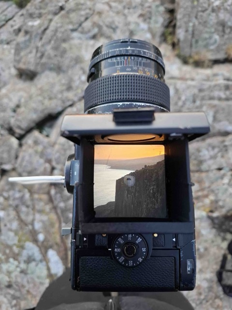 Bronica SQ-A with Zenzanon PS 150mm and waist level viewfinder